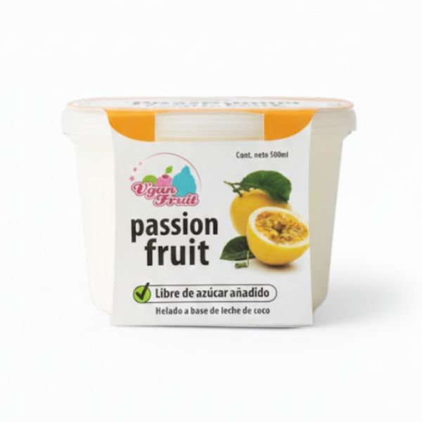 Vegan Fruit Helado Vegano Sin Azucar Passion Fruit 500Ml