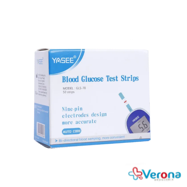 Yasee Tiras Para Glucometro X 50 Unidades Verona