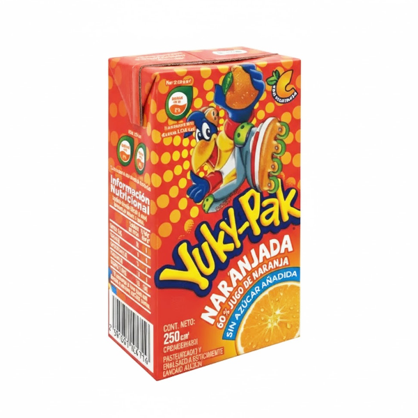 Yuky-Pak Jugo Naranjada Sin Azúcar Uht 250Ml