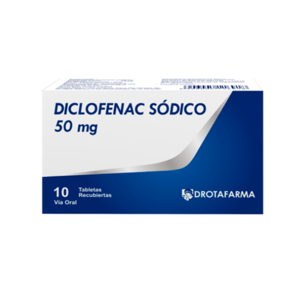 Diclofenac Sodico 50Mg X 10 Tabletas De Dispensador Drotafarma