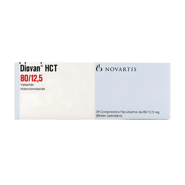 Diovan Valsartán + Hidroclorotiazida 80/12.5Mg X 28 Tabletas Novartis