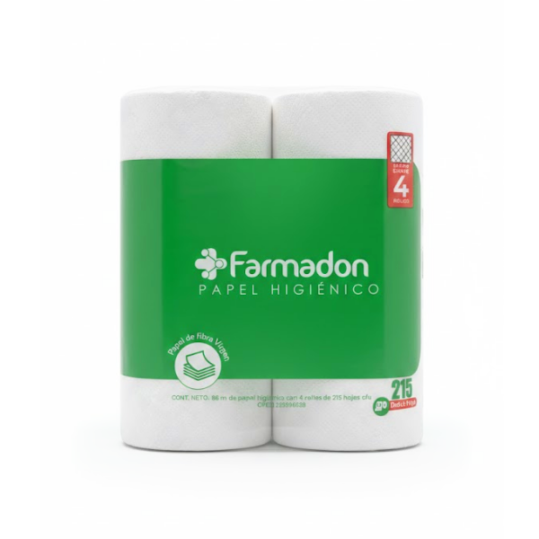 Farmadon Papel Higienico 215Hojas X 4 Unidades