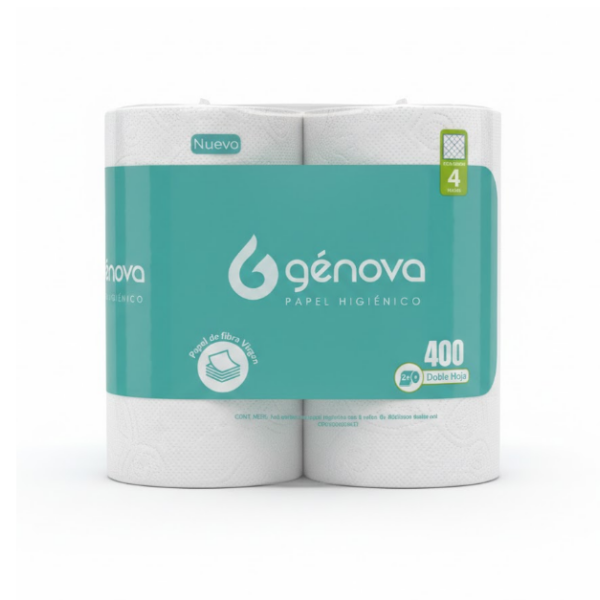 Genova Papel Higienico 400Hojas X 4 Unidades