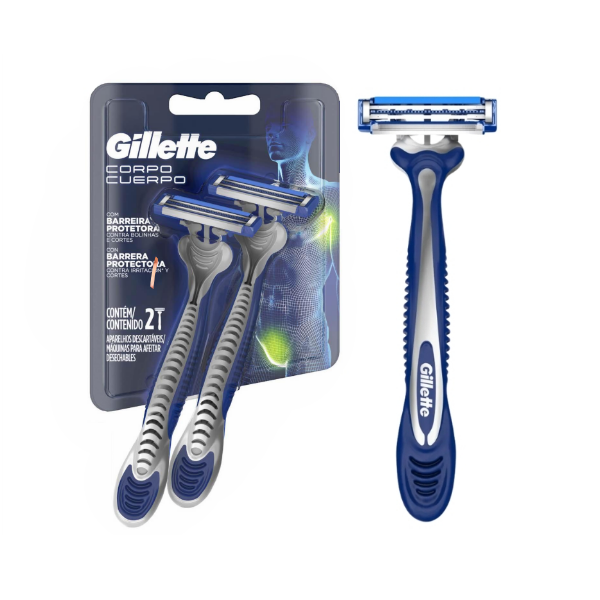 Gillette Afeitadora 2Hojas Cuerpo X 2 Unidades