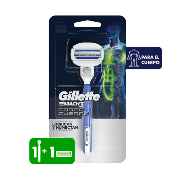 Gillette Mach3 Afeitadora 3 Hojillas Cuerpo X 1 Unidad
