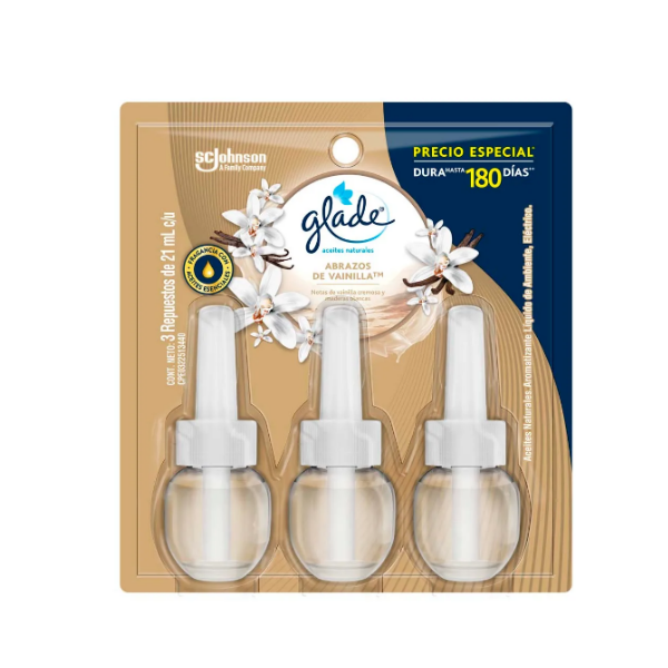 Glade Abrazo De Vainilla X 3 Repuestos 21Ml