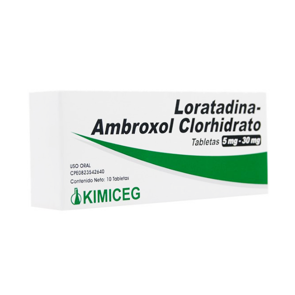 Loratadina - Ambroxol 5Mg-30Mg X 10 Tabletas Kimiceg