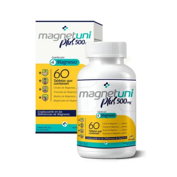 Magnetuni Plus Magnesio 500 Mg X 60 Cápsulas  Unipharma
