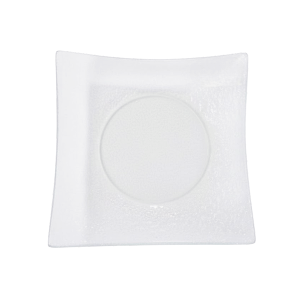 Plato De Vidrio Decorativo Cuadrado B2005840