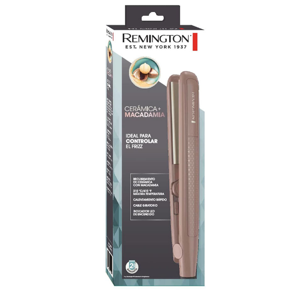 Remington Plancha Ceramica Y Macadamia 410°F