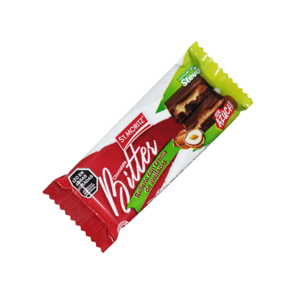 St.Moritz Chocolate Bitter/Stevia Sin Azúcar 28Gr.