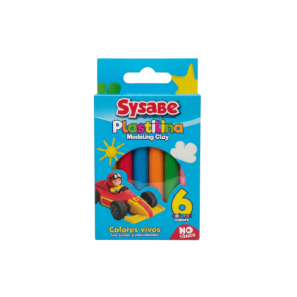 Sysabe Plastilina 6 Colores Vivos 01727006