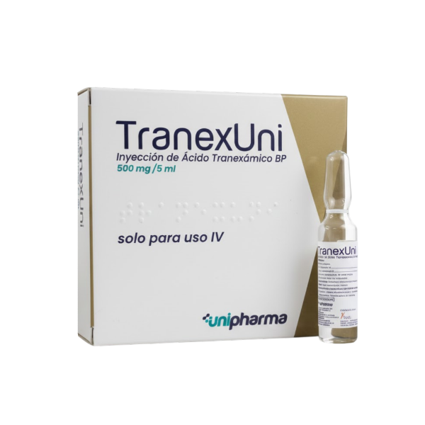 Tranexuni - Ácido Tranexámico Ampolla 500Mg/5Ml I.V Unipharma