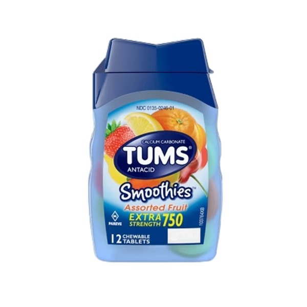 Tums Antacid Assorted-Fruit 750Mg X 12 Tabletas