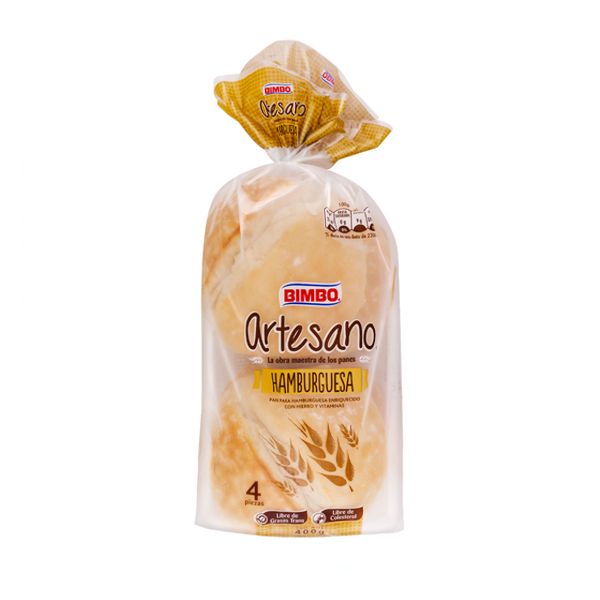 Bimbo Pan Hamburguesa Artesano 400Gr.