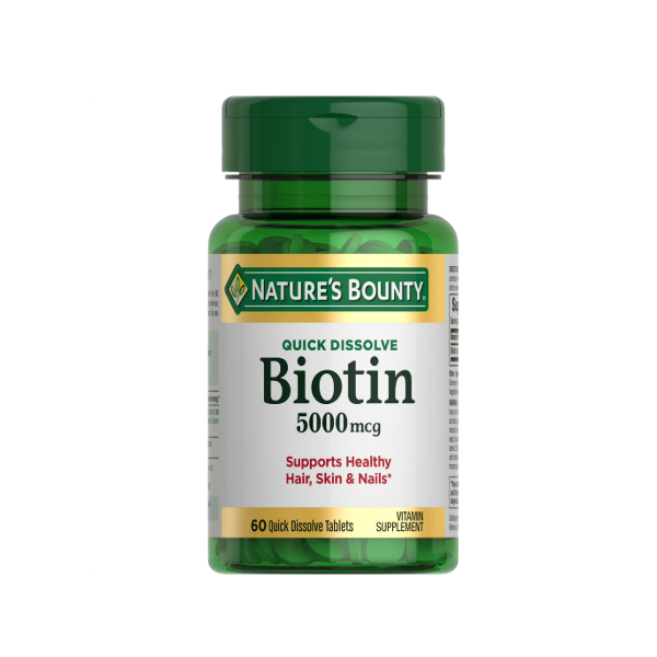 Biotin 5000 Mcg X 60 Capsulas Natures Bounty