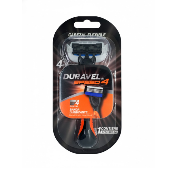 Duravel Afeitadora Speed4 Banda Lubricante 4 Hojillas X 1 Unidad