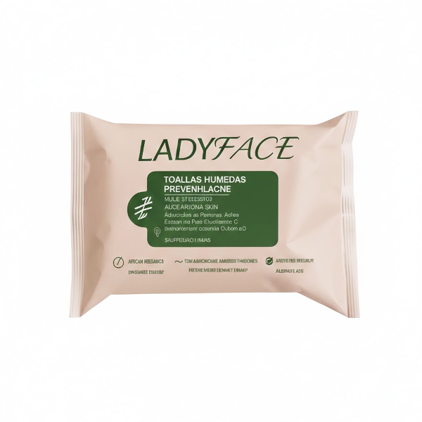 Lady Face Toallas Humedas Desmaquillante Acido Hial.+Vit. E X 24 Unidades