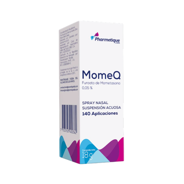 Momeq Mometasona 0.05% Solucion Nasal 50Mcg 140 Dosis Pharmetique
