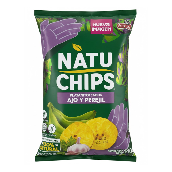 Natuchips Platanitos Ajo Y Perejil 140Gr.