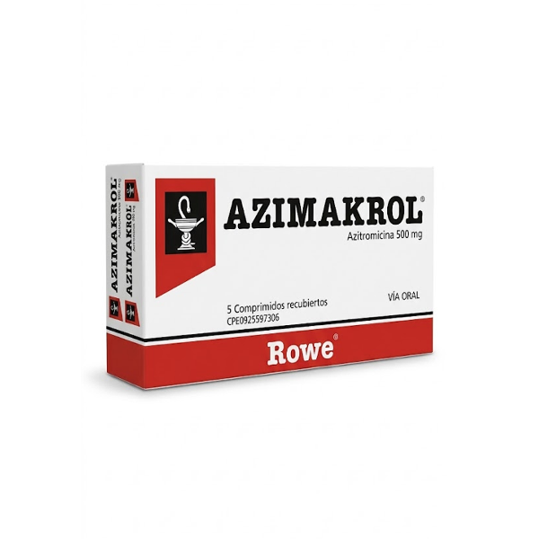 Azimakrol Azitromicina 500Mg X 5 Comprimidos Rowe