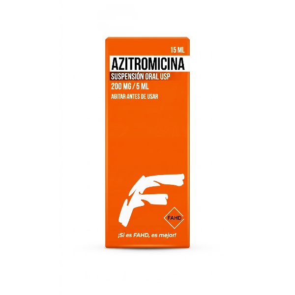 Azitromicina Suspensión Oral 200Mg/5Ml X 15Ml .Fahd