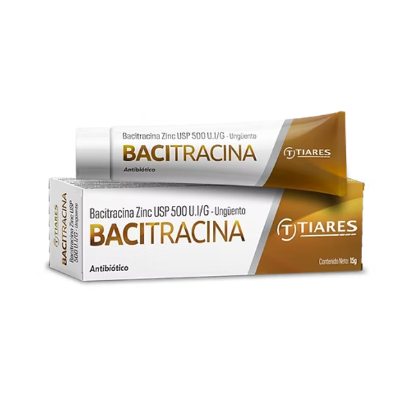 Bacitracina + Zinc 500Ui Ungüento X 15Gr .Tiares