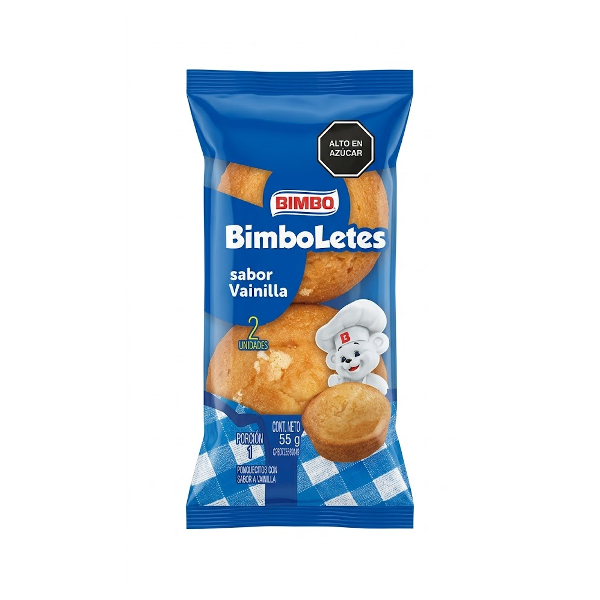 Bimbo Bimboletes Ponque Vainilla X 2 Unidades 55Gr