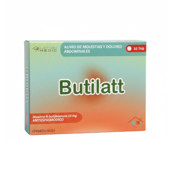 Butilatt Butilbromuro De Hioscina 10Mg X 10 Tabletas Lattan Medic