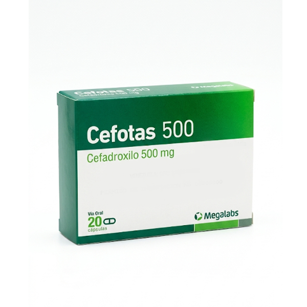 Cefotas Cefadroxilo 500Mg X 20 Cápsulas Megalabs
