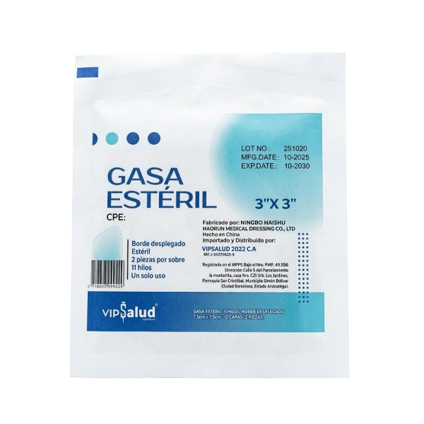 Gasa Esteril (3X3) Vipsalud