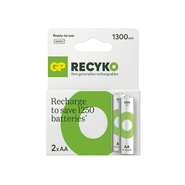 Gp Pilas Super Alkaline Recargables 1300Mah Aa X2