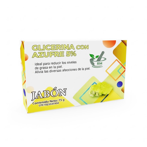 Jabon De Glicerina Con Azufre 5% 75Gr Recettemark