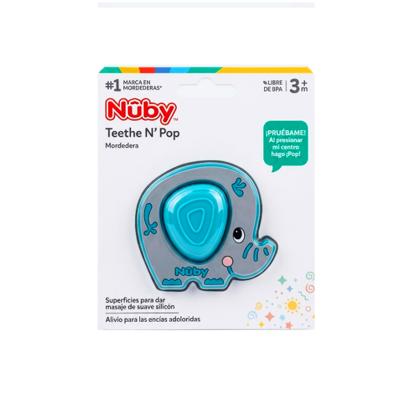 Nuby Mordedera Poppers Elefante 3+M 6669