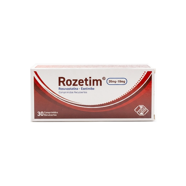 Rozetim Ezetimiba + Rosuvastatina 20Mg/10Mg X 30 Tabletas Vargas