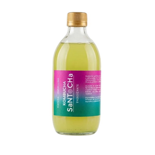Santocha Kombucha Bebida Organica Matcha Espirulina