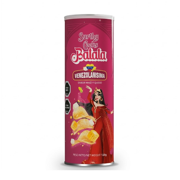 Surthy Cooks Batata Papas Sabor Maiz Y Queso Blanco 125Gr