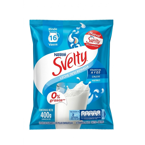 Svelty Leche Descremada Polvo 400Gr