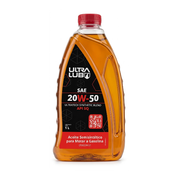Ultra Lub Aceite Semisintetico Para Motor A Gasolina 20W-50 1 Lt