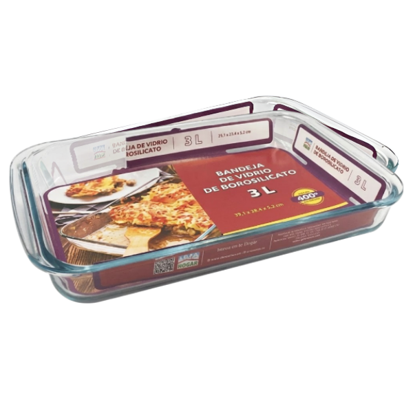 Alfa Bandeja D./Vidrio Cuadrada 3Lt Gb-3000