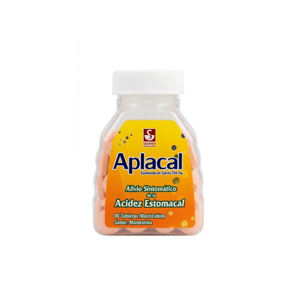 Aplacal Mandarina 750Mg X 80 Tabletas Masticables Siegfried
