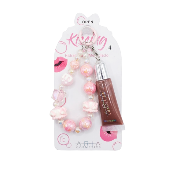 Aria Cosmetics Brillo Hidratante Mentolado Con Llavero Tono 4 6Ml