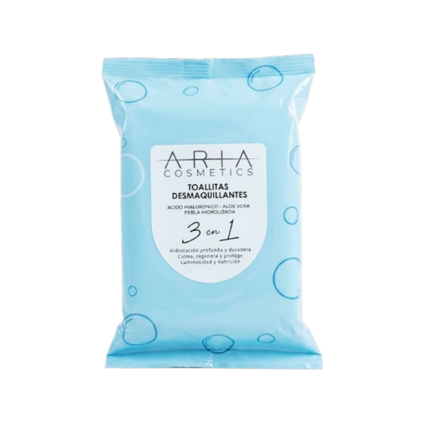Aria Cosmetics Toallas Desmaquillante Acido Hialuronico 3 En 1 25Und