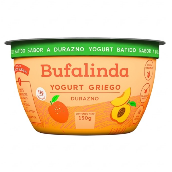 Bufalinda Yogurt Durazno X 150Gr