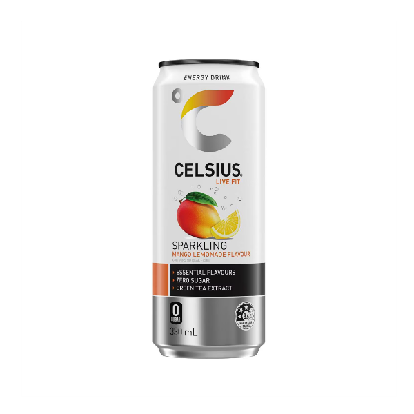 Celsius Sparkling Bebida Mango Lemonade 355Ml.
