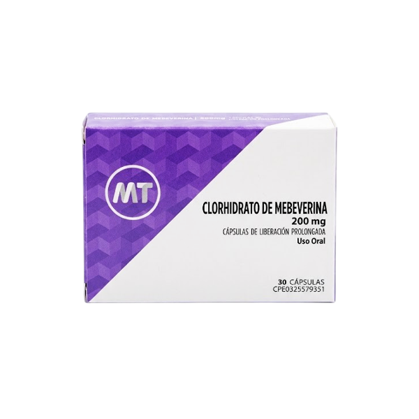 Clorhidrato De Mebeverina 200Mg X 30 Cápsulas Mt Global