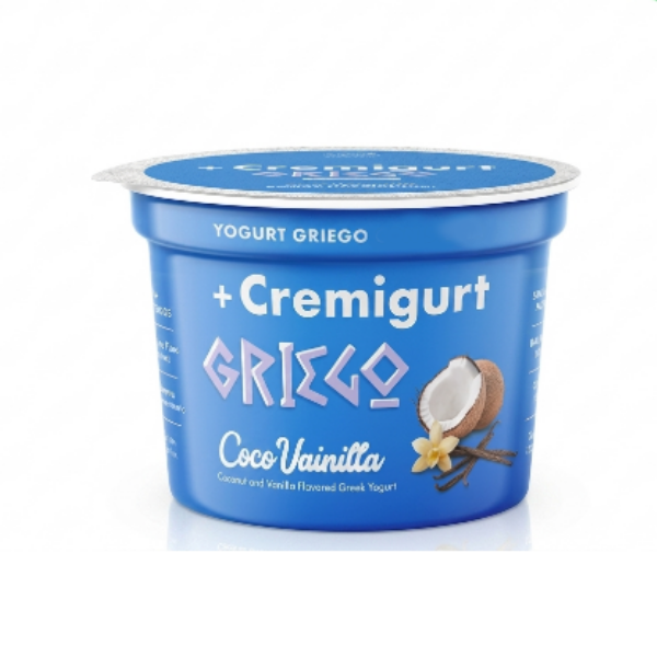 Cremigurt Yogurt Griego Coco-Vainilla Sin Azucar 150Gr.