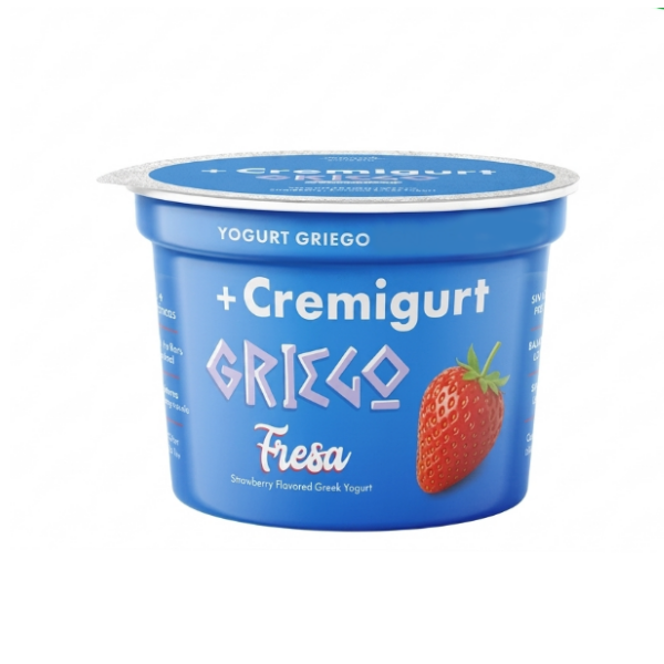 Cremigurt Yogurt Griego Fresa Sin Azucar 150Gr.