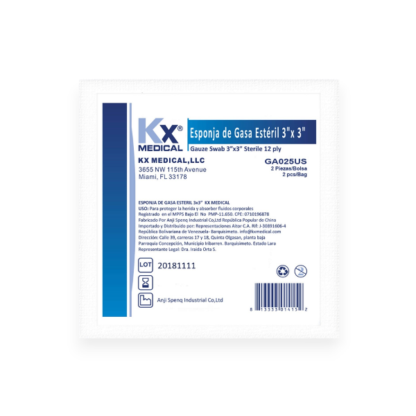 Gasa Esteril (3X3) Kx Medical
