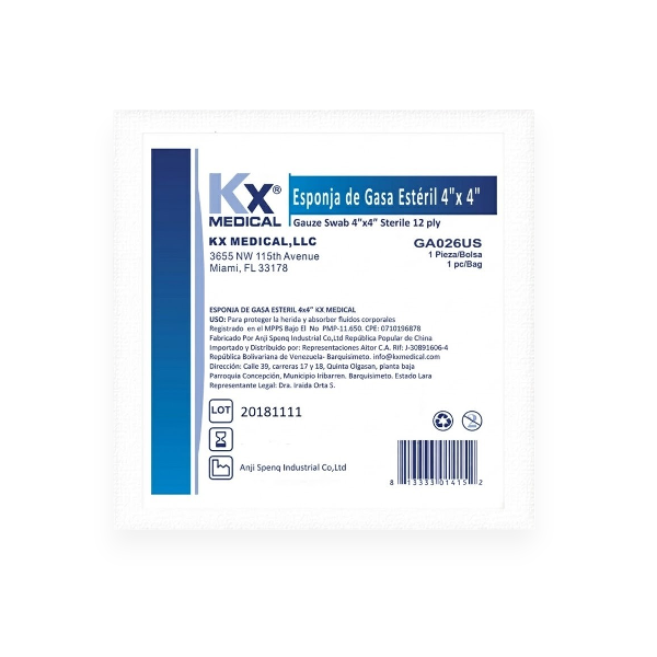 Gasa Esteril (4X4) Kx Medical